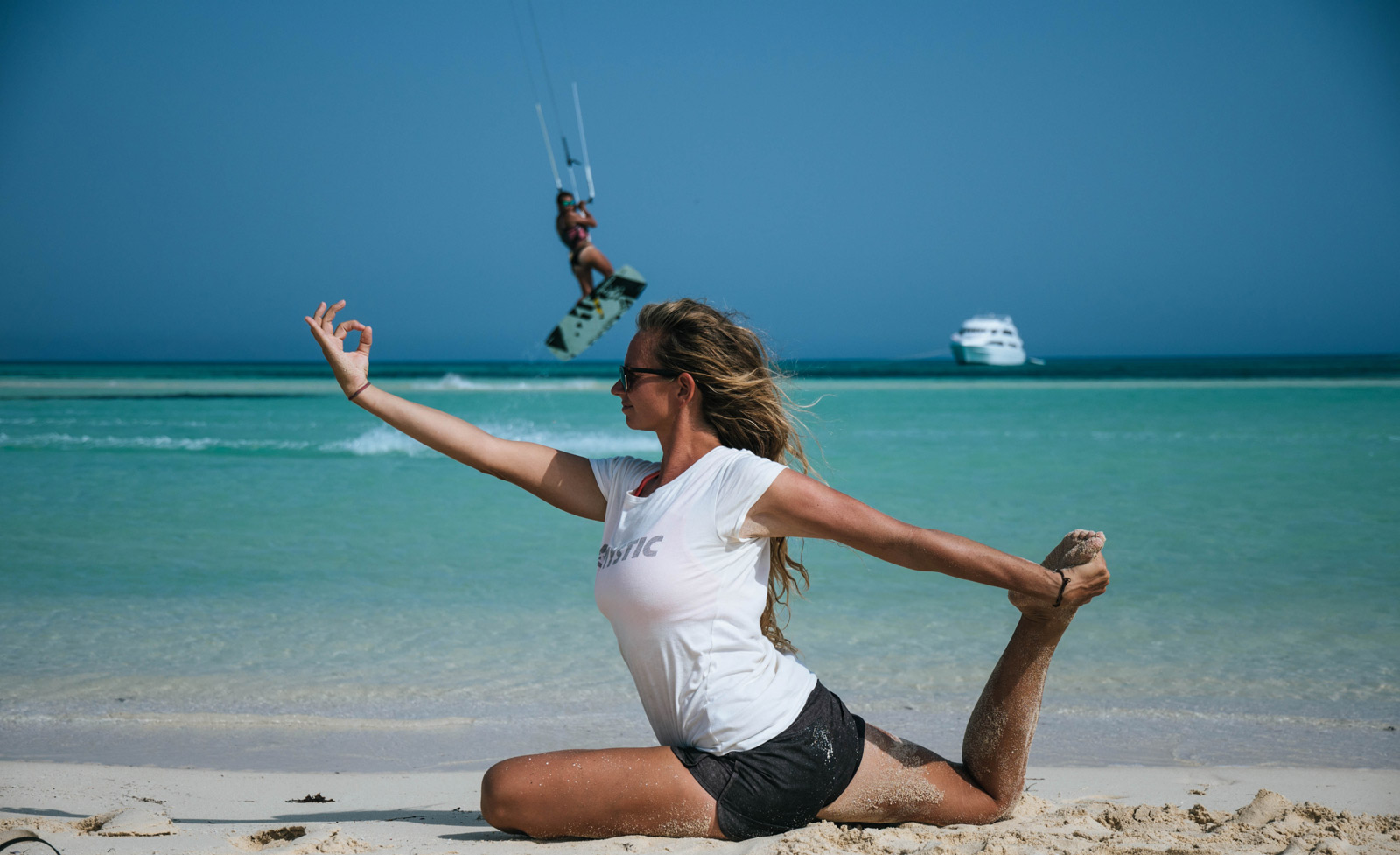 Yoga and kite safari